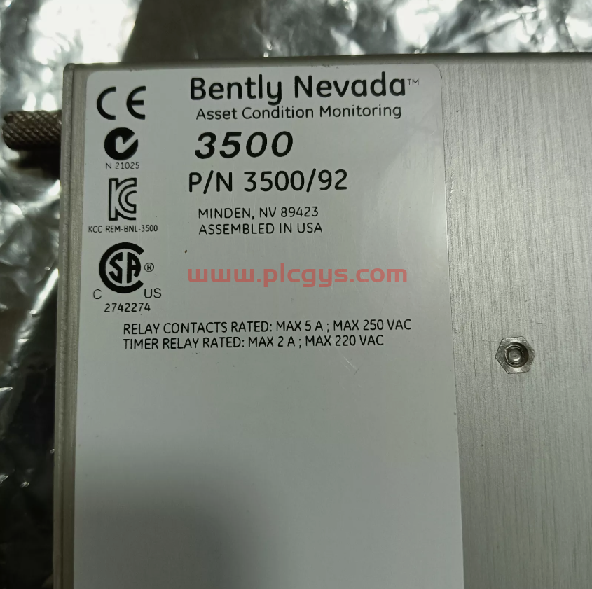 3500/92  136188-02  本特利 BENTLY NEVADA 模块 全新原装 进口直采 货源充足 质保1年